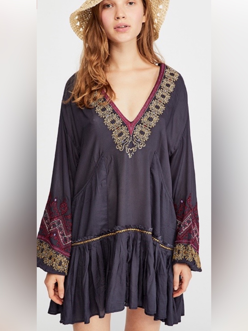 NWT Free People “Wild One” Embellished Mini Dress Size XS